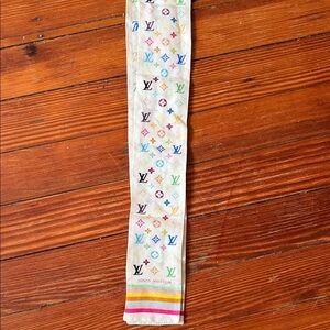 Authentic Louis Vuitton Colorful Multi Monogram Silk Scarf
